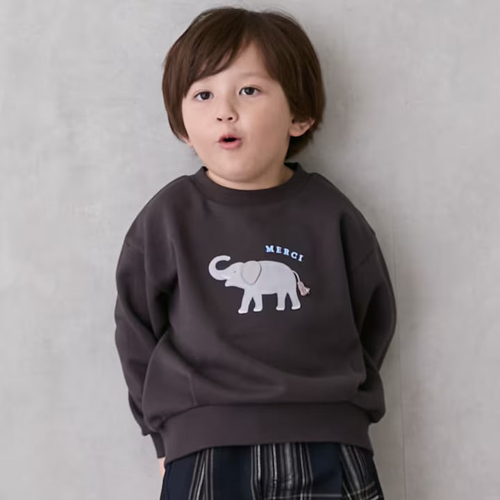 日本童裝 pe#main 動物衛衣 80-130cm 男童款 冬季 TOPS