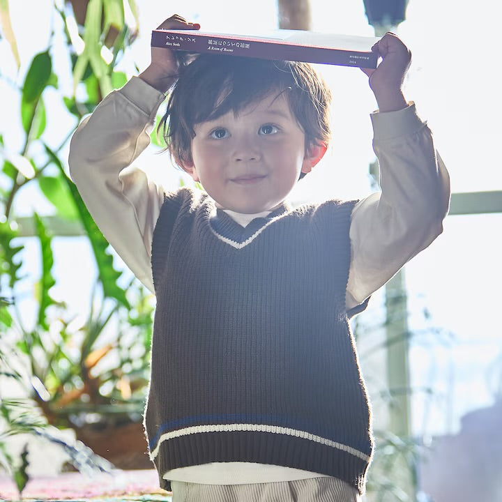 日本童裝 pe#main 針織背心＋上衣套裝 80-130cm 男童款 冬季 TOPS