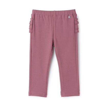 日本童裝 pe#main 抓毛荷葉邊緊身褲 80-120cm 女童款 冬季 PANTS