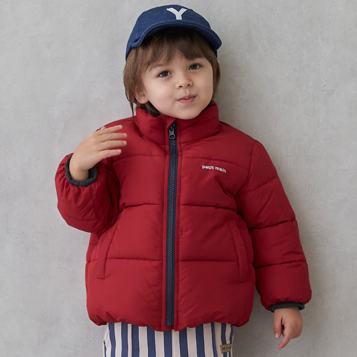 日本童裝 pe#main 防水 夾棉外套 80-130cm 男童款/女童款 冬季 (適合寒冷天氣、溫度低天氣）OUTERWEAR 聖誕紅/新年紅