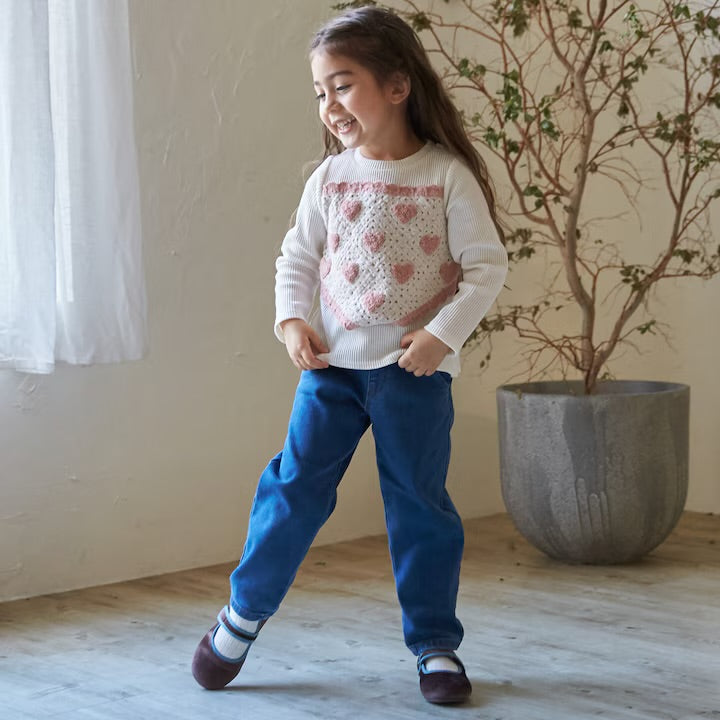 日本童裝 pe#main 磨毛牛仔褲 80-130cm 女童款 冬季 PANTS