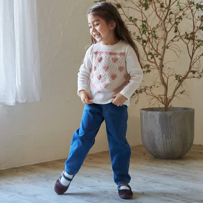 日本童裝 pe#main 磨毛牛仔褲 80-130cm 女童款 冬季 PANTS