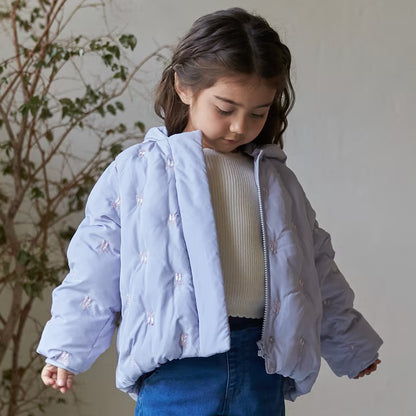 日本童裝 pe#main 刺繡圖案夾棉外套 80-130cm 女童款 冬季 (適合香港平均溫度、寒冷天氣）OUTERWEAR 