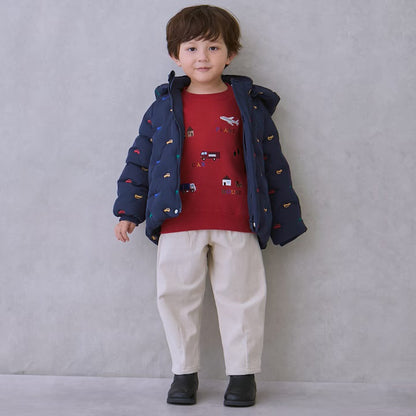 日本童裝 pe#main 刺繡絎縫夾棉外套 80-130cm 男童款 冬季 (適合香港平均溫度、寒冷天氣）OUTERWEAR