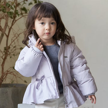 日本童裝 pe#main 荷葉邊羽絨外套 80-130cm 女童款 冬季 (適合寒冷天氣、溫度低天氣及落雪）OUTERWEAR