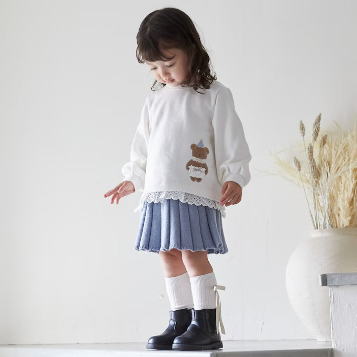 日本童裝 pe#main 針織百褶裙 80-130cm 女童款 冬季 SKIRTS