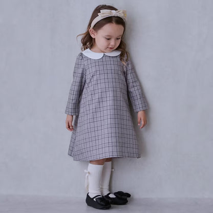 日本童裝 pe#main 翻領禮服連身裙 90-130cm 女童款 冬季 DRESSES 面試/宴會/表演