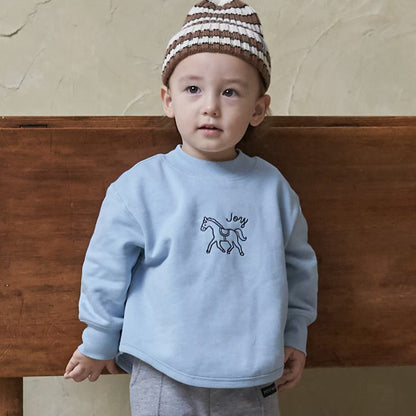 日本童裝 pe#main 抓毛刺繡衛衣 80-130cm 男童款 冬季 TOPS