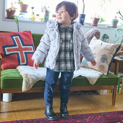 日本童裝 pe#main 刺繡絎縫夾棉外套 80-130cm 男童款 冬季 (適合香港平均溫度、寒冷天氣）OUTERWEAR