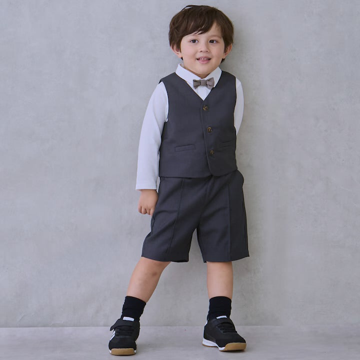日本童裝 pe#main 西裝背心 90-130cm 男童款 冬季 TOPS 面試/宴會/表演