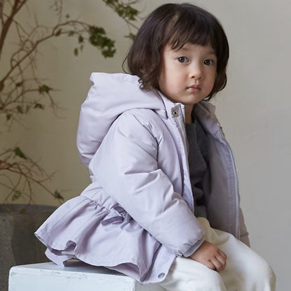 日本童裝 pe#main 荷葉邊羽絨外套 80-130cm 女童款 冬季 (適合寒冷天氣、溫度低天氣及落雪）OUTERWEAR