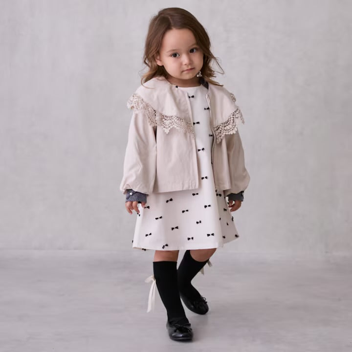 日本童裝 pe#main 荷葉邊風褸 80-130cm 女童款 冬季 TOPS