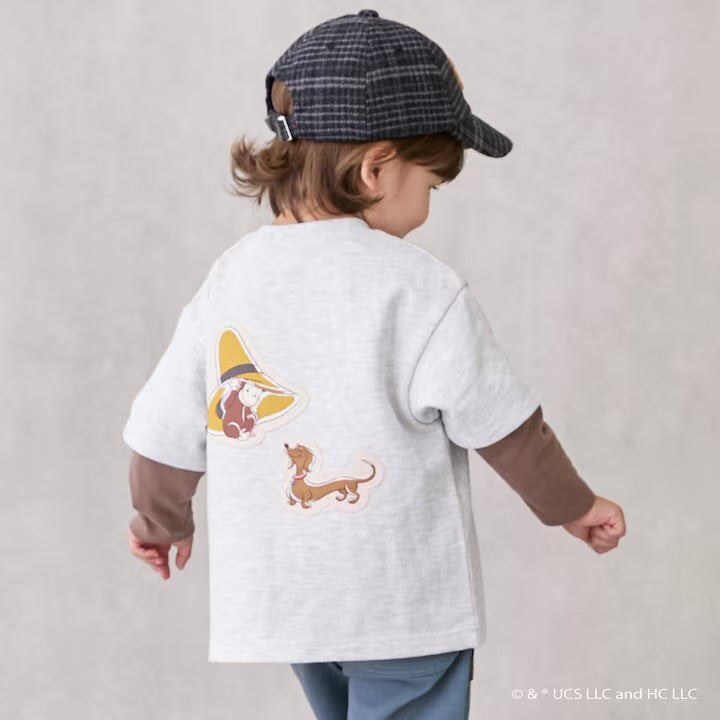 日本童裝 pe#main x Curious George 假兩件上衣 80-130cm 男童款 冬季 TOPS