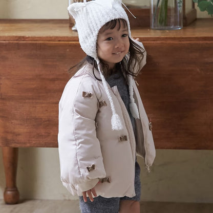 日本童裝 pe#main 蝴蝶結緞帶夾棉外套 80-130cm 女童款 冬季 (適合寒冷天氣、溫度低天氣）OUTERWEAR 