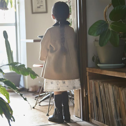 日本童裝 pe#main 雙排扣大褸 90-130cm 親子裝 女童款 冬季 (適合香港平均溫度、寒冷天氣、溫度低天氣）OUTERWEAR 面試/宴會/表演