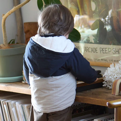 日本童裝 pe#main 2Way 雙面兩著 毛毛風褸 80-130cm 男童款 冬季 (適合初秋、香港平均溫度、寒冷天氣）OUTERWEAR