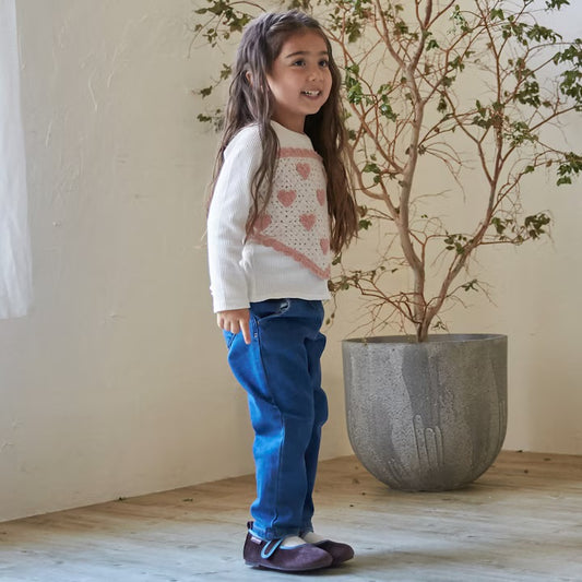 日本童裝 pe#main 磨毛牛仔褲 80-130cm 女童款 冬季 PANTS