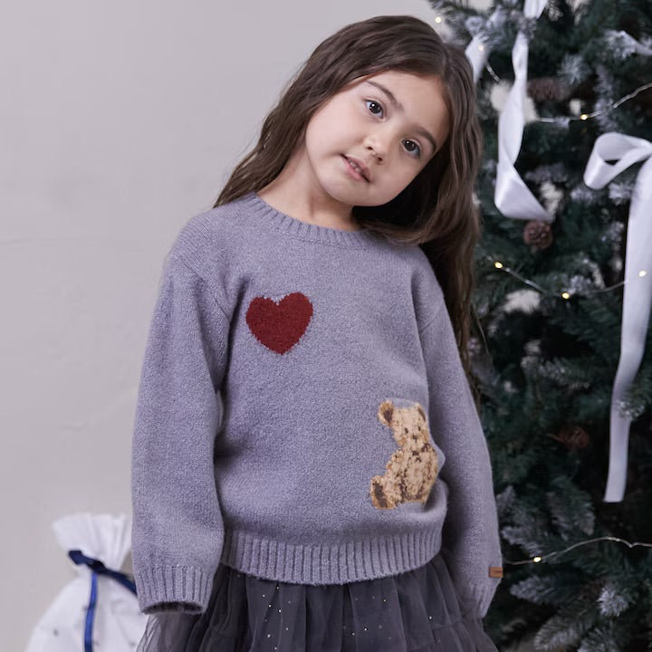 日本童裝 pe#main 針織熊仔毛衣 80-130cm 女童款 冬季 TOPS