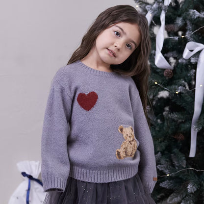 日本童裝 pe#main 針織熊仔毛衣 80-130cm 女童款 冬季 TOPS