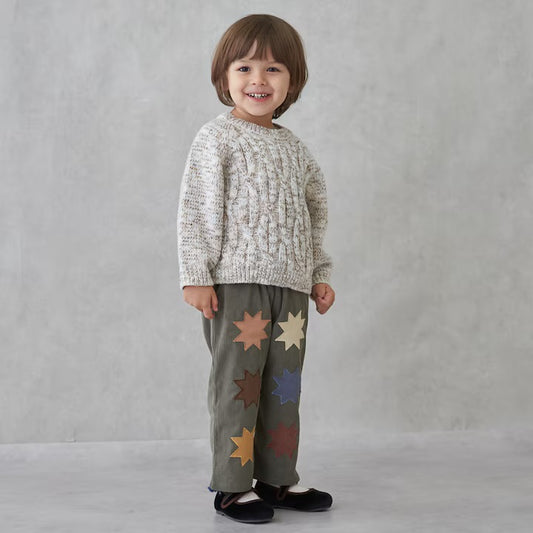 日本童裝 pe#main 圖案貼花長褲 90-120cm 男童款/女童款 冬季 PANTS