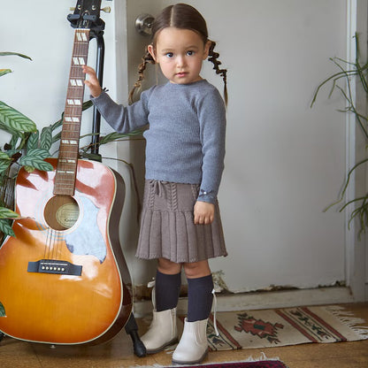 日本童裝 pe#main 針織百褶裙 80-130cm 女童款 冬季 SKIRTS