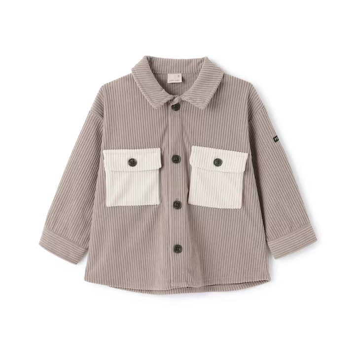 日本童裝 pe#main 燈芯絨/格紋圖案混搭襯衫 80-130cm 男童款 冬季 TOPS