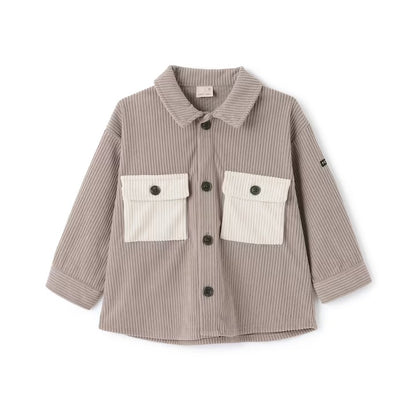 日本童裝 pe#main 燈芯絨/格紋圖案混搭襯衫 80-130cm 男童款 冬季 TOPS