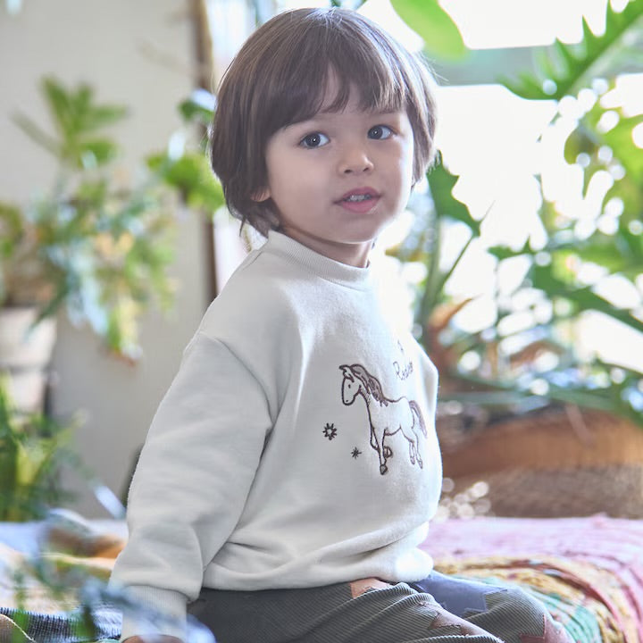 日本童裝 pe#main 刺繡圖案衛衣 80-130cm 男童款 冬季 TOPS