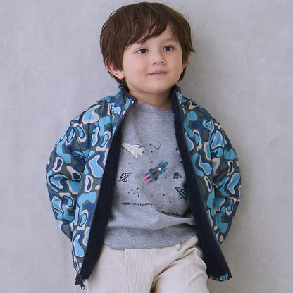 日本童裝 pe#main [防水系統] 2Way 雙面兩著 夾棉外套 80-130cm 男童款 冬季 (適合香港平均溫度、寒冷天氣）OUTERWEAR