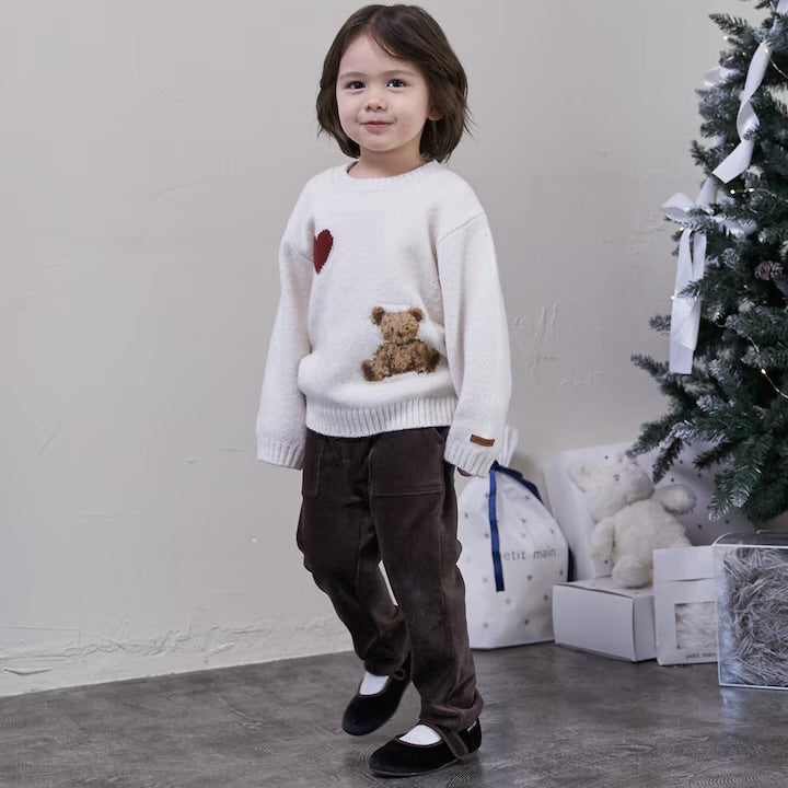 日本童裝 pe#main 針織熊仔毛衣 80-130cm 女童款 冬季 TOPS