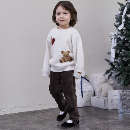 日本童裝 pe#main 針織熊仔毛衣 80-130cm 女童款 冬季 TOPS