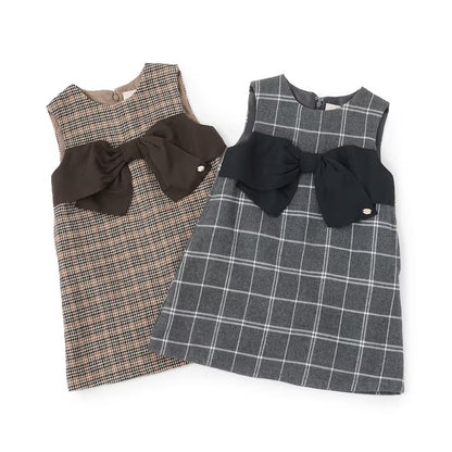 日本童裝 pe#main 蝴蝶結緞帶背心裙 80-130cm 女童款 冬季 DRESSES 面試/宴會/表演