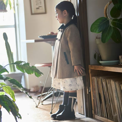 日本童裝 pe#main 雙排扣大褸 90-130cm 親子裝 女童款 冬季 (適合香港平均溫度、寒冷天氣、溫度低天氣）OUTERWEAR 面試/宴會/表演