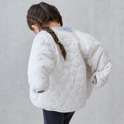 日本童裝 pe#main 2Way 雙面兩著 夾棉燙金外套 80-130cm 女童款 冬季 (適合初秋、香港平均溫度、寒冷天氣）OUTERWEAR