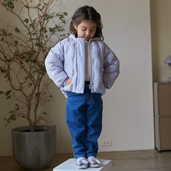 日本童裝 pe#main 刺繡圖案夾棉外套 80-130cm 女童款 冬季 (適合香港平均溫度、寒冷天氣）OUTERWEAR 