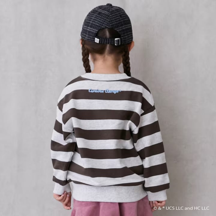 日本童裝 pe#main x Curious George 補丁衛衣 80-130cm 男童款/女童款 冬季 TOPS