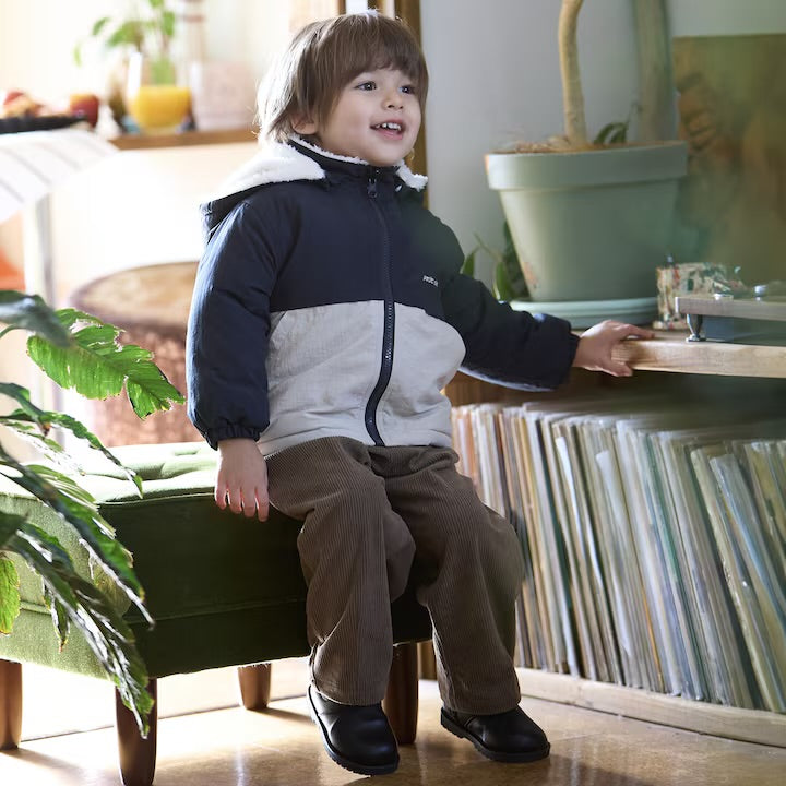 日本童裝 pe#main 2Way 雙面兩著 毛毛風褸 80-130cm 男童款 冬季 (適合初秋、香港平均溫度、寒冷天氣）OUTERWEAR