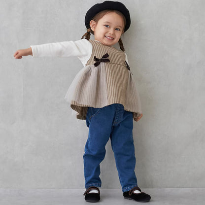 日本童裝 pe#main 磨毛牛仔褲 80-130cm 女童款 冬季 PANTS