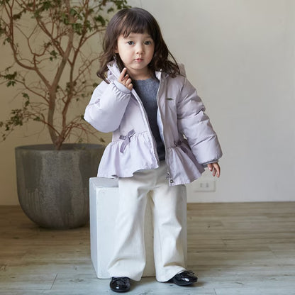 日本童裝 pe#main 荷葉邊羽絨外套 80-130cm 女童款 冬季 (適合寒冷天氣、溫度低天氣及落雪）OUTERWEAR