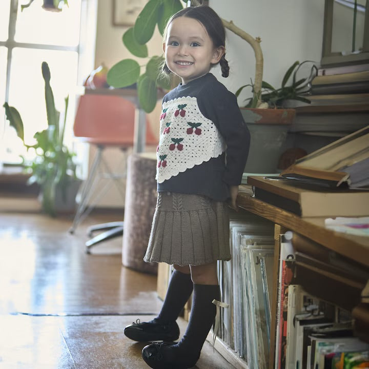 日本童裝 pe#main 針織百褶裙 80-130cm 女童款 冬季 SKIRTS