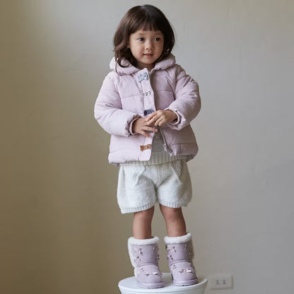 日本童裝 pe#main 蝴蝶結夾棉外套 80-130cm 女童款 冬季 (適合香港平均溫度、寒冷天氣、溫度低天氣）OUTERWEAR