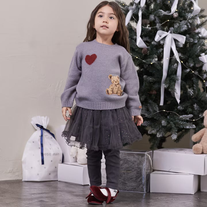 日本童裝 pe#main 針織熊仔毛衣 80-130cm 女童款 冬季 TOPS