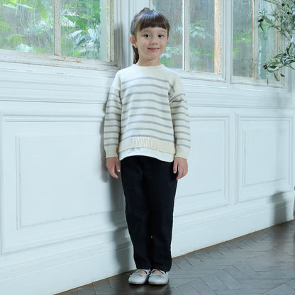 日本童裝 pe#main 假兩件條紋針織毛衣 80-130cm 男童款/女童款 冬季 TOPS