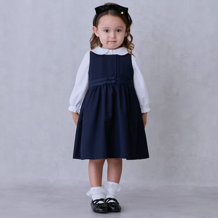 日本童裝 pe#main 蝴蝶結背心裙 90-130cm 女童款 冬季 DRESSES 面試/宴會/表演