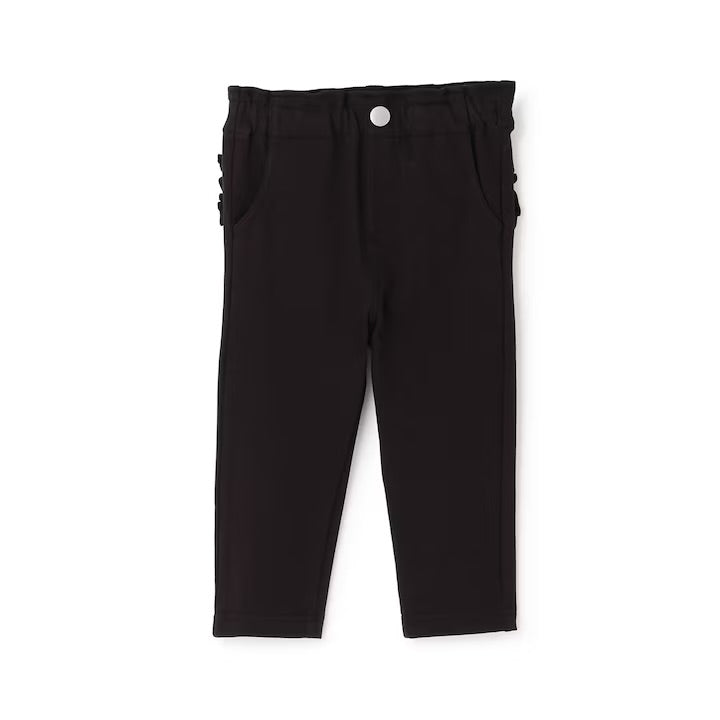 日本童裝 pe#main 【防污系列】口袋荷葉邊長褲 80-130cm 女童款 冬季 PANTS