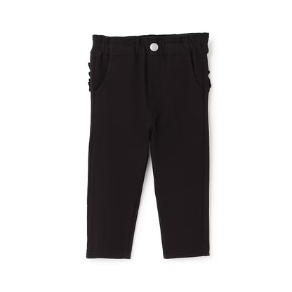 日本童裝 pe#main 【防污系列】口袋荷葉邊長褲 80-130cm 女童款 冬季 PANTS