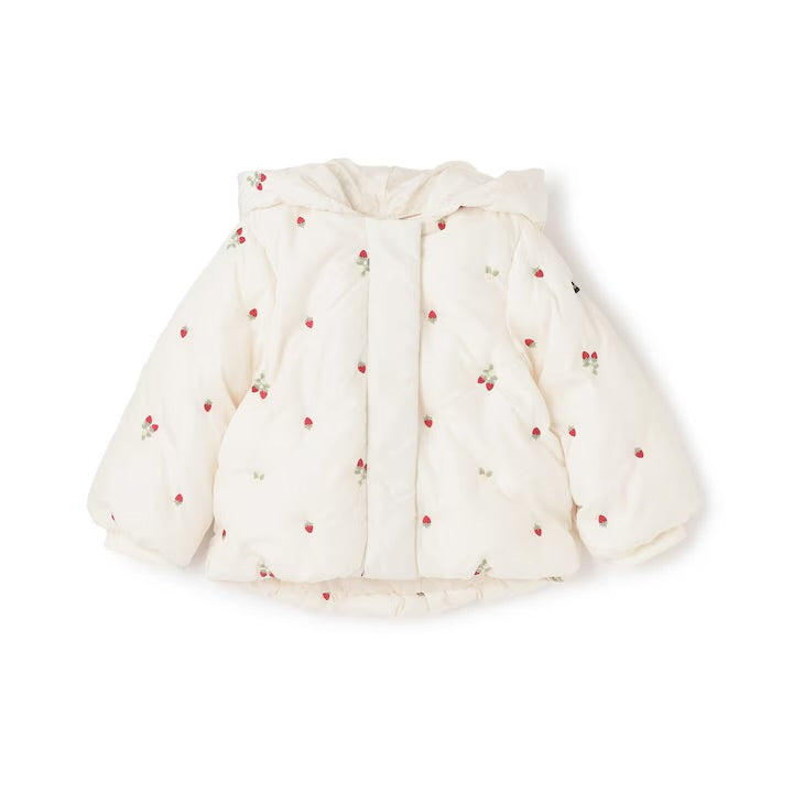 日本童裝 pe#main 刺繡圖案夾棉外套 80-130cm 女童款 冬季 (適合香港平均溫度、寒冷天氣）OUTERWEAR 