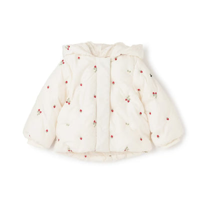 日本童裝 pe#main 刺繡圖案夾棉外套 80-130cm 女童款 冬季 (適合香港平均溫度、寒冷天氣）OUTERWEAR 