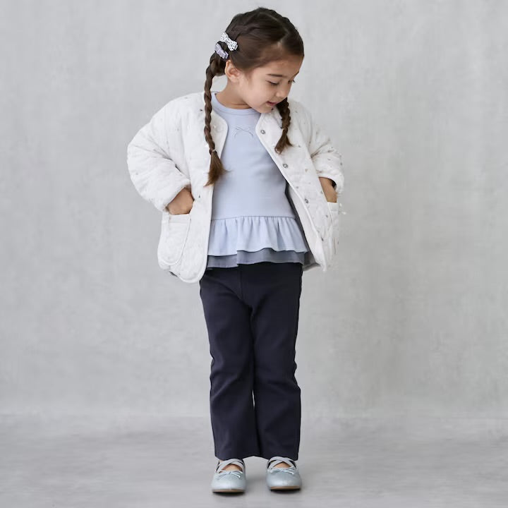 日本童裝 pe#main 2Way 雙面兩著 夾棉燙金外套 80-130cm 女童款 冬季 (適合初秋、香港平均溫度、寒冷天氣）OUTERWEAR