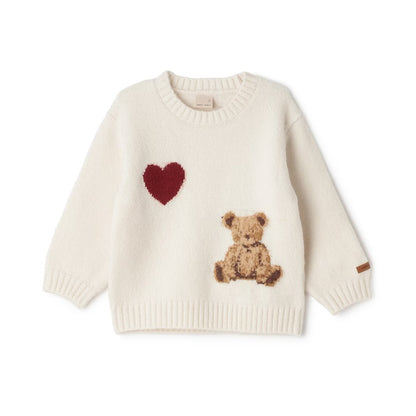 日本童裝 pe#main 針織熊仔毛衣 80-130cm 女童款 冬季 TOPS